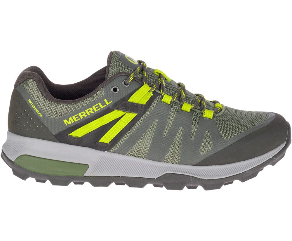 Buty Trekkingowe Merrell Męskie Oliwkowe - Zion Fst Waterproof - 013576-DHL